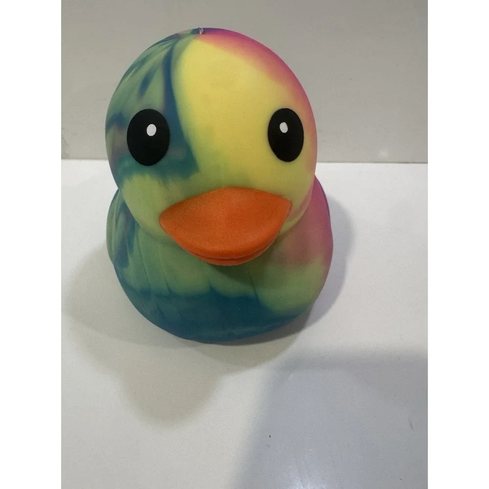 Squeeezy Jumbo Duck Tie Dye Squishy NWT Sensory Toy Stress Relief